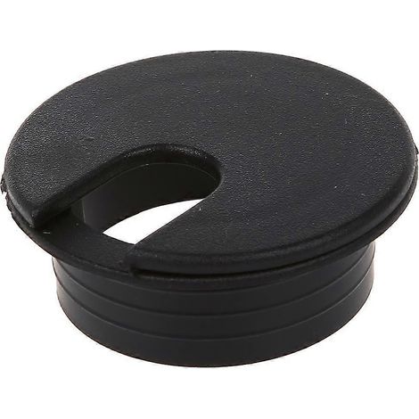 2024 Lot de 10 passe-câbles noirs 35 mm pour bureau ou table