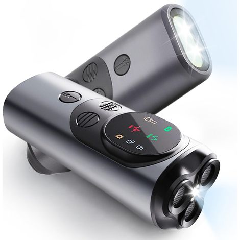 Répulsif anti-aboiement à ultrasons — Dispositif dissuasif pour chiens, aide au dressage « Bark No More », lampe torche LED et écran HD (Anti-aboiement — Gris P10) (1/5)