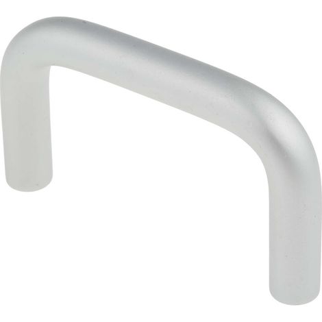 Poignée en Aluminium RS PRO, entraxe 52mm, 60mm x 34 mm x 8mm, Fixations invisibles ( Prix pour Paquet de 4 )