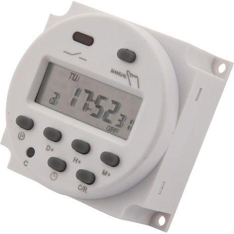 12V DC minuterie programmable Digitale LCD 16A ampère (1/5)