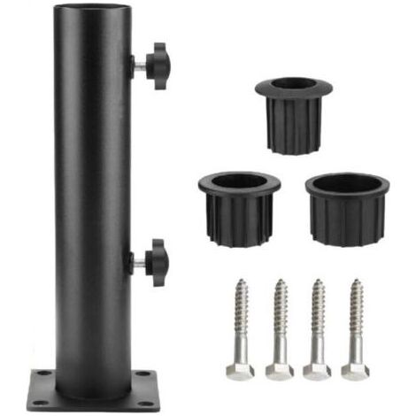 Support de parasol de balcon Tubes de support de base de parasol Support de parasol de soleil Support de parasol de remplacement réglable en acier pour balcon Cour Pontons Quais d'arrière-cour (1/5)