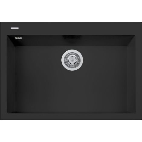 Lavello composito cucina Plados ON7610 una vasca - UG 70 Nero Matt
