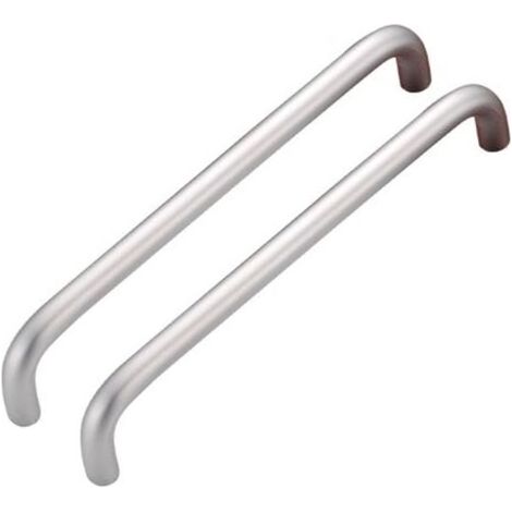 Poignées de placard de cuisine, poignées de porte de cuisine, poignées de placard en acier inoxydable mat, poignées de tiroir de meuble (96 mm) / Noir et blanc / 2 pièces (1/5)
