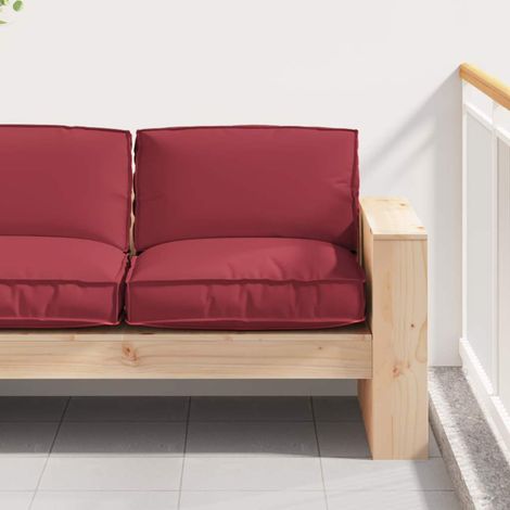 Cuscino Rosso Vino 80 x 80 x 12 cm Tessuto Oxford vidaXL