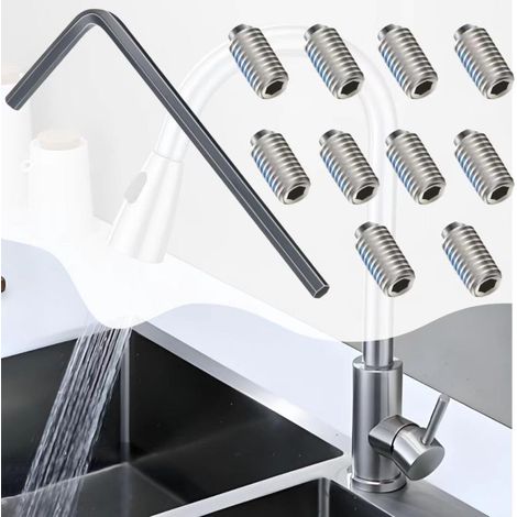 Kit de vis de réparation pour poignée de robinet 155023 (clé incluse) - Accessoires de remplacement pour robinet en acier inoxydable 304