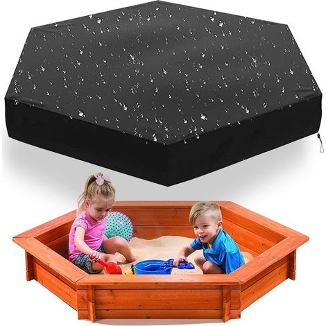 Housse de Bac à Sable pour Enfants, Bache bac à Sable, Bac a Sable avec Couvercle, pour Enfants en Tissu Oxford 210d Jardin ExtéRieur Décontracté, Imperméable, Résistant au Froid (180x150cm) (1/5)