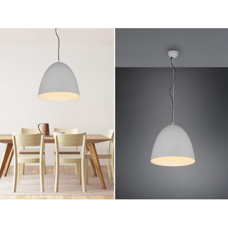 LED Pendelleuchte einflammig Metall Grau rund, Ø 40cm (1/5)