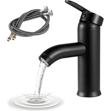 Mezcladora Monomando Sink, XU,Grifos de Cocina Grifo, Grifo Sink,Grifo Caliente, Orificio,Grifo Baño,Llaves Sink Incluye Mangueras KZQ - KZQ (1/4)