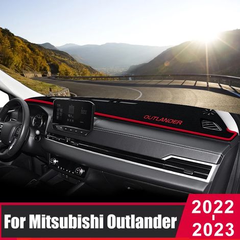 (Côté rouge) Convient aux Mitsubishi Outlander PHEV 2022, 2023 et 2024. Tapis de protection solaire pour tableau de bord, accessoires inclus. (1/5)