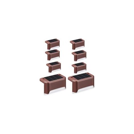 Juego de luces solares impermeables para uso exterior, patio, entrada de vehículos, escaleras - Crezuo