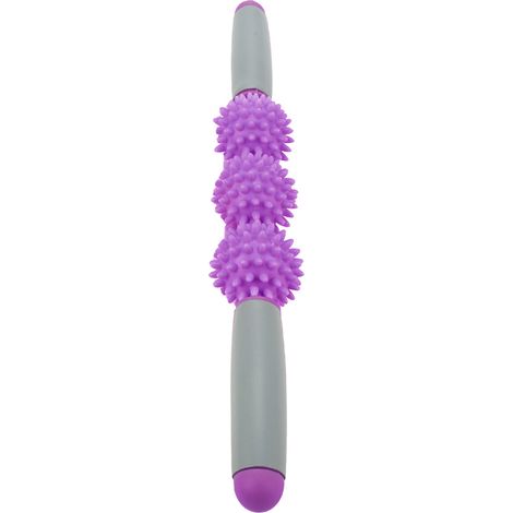Bâton de yoga, rouleau musculaire, balle à picots anti-cellulite pour le dos, les bras, les épaules et les jambes (violet) (1/5)