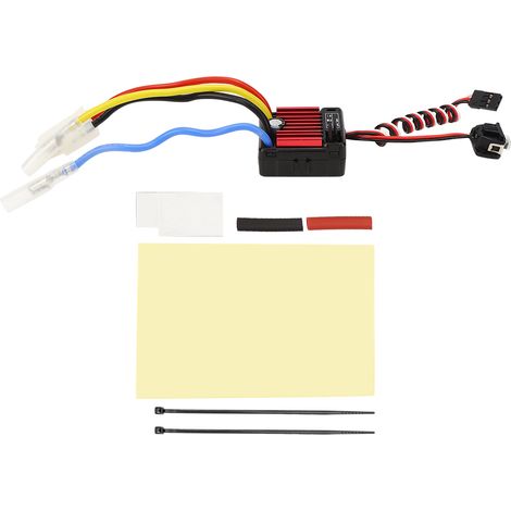 Contrôleur de vitesse électronique brossé 60A 1060 pour voiture RC 1/10, pièce de rechange noire (1/5)