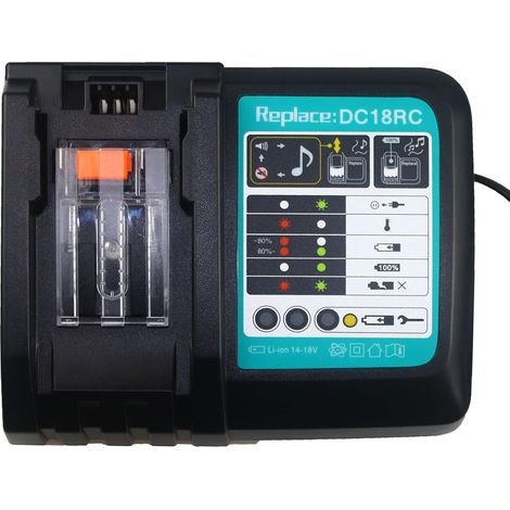 Chargeur de batterie lithium-ion 14,4 V 18 V avec écran LED de remplacement pour batteries lithium-ion Makita BL1850 BL1840B BL1820 BL1815 BL1860 BL1430 BL1450 BL1830 (1/4)