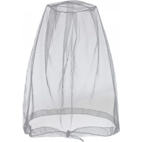 Filet anti-insectes pour la tête, le visage, les insectes, les moucherons des activités de plein air, avec sac de rangement,Gris (1/5)
