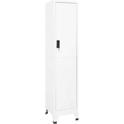 Schließfachschrank Weiß 38x45x180 cm Stahl vidaXL (1/5)