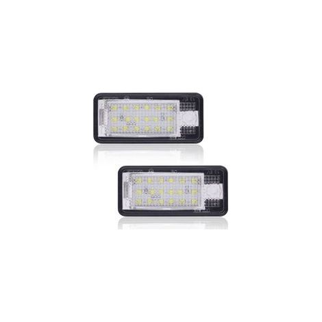 Ampoules LED plaque d'immatriculation 12V 18 SMD 6000K – CanBus sans erreur – Lumière xénon blanc – Pour A/udi A3 A4 A6 Q7 RS4 RS6 - 18SMD (1/5)