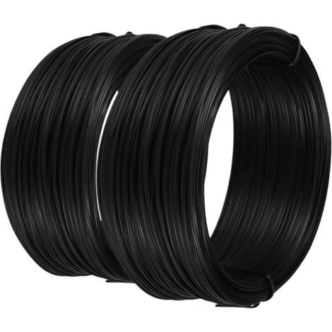 Conjunto De 2 Peças De Arame Metálico Revestido De Preto Para Artesanato - Abraçadeiras Flexíveis - Flores