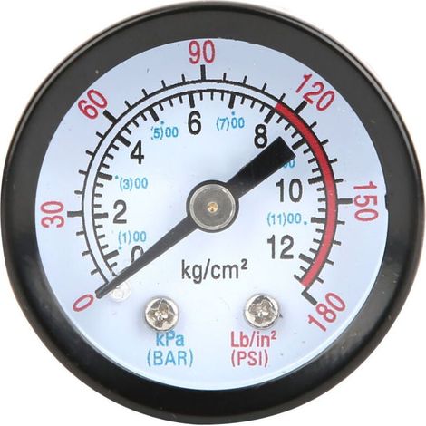 Manomètre de pression pour compresseur d'air Y40, instrument de mesure de pression à boîtier en fer- (1/4)