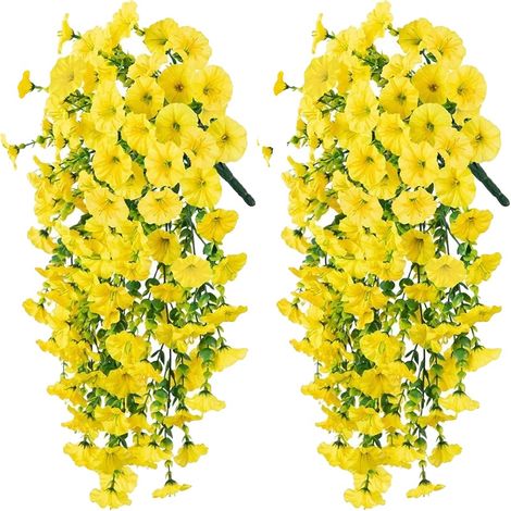 Vite artificiale, design realistico, utilizzo versatile, 2 pezzi, GIALLO (1/2)