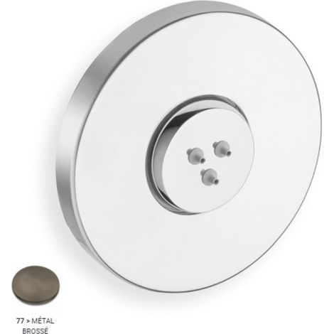 Façade externe pour buse hydromassante Métal Brossé Triverde - CRISTINA ONDYNA XT83377 (1/2)