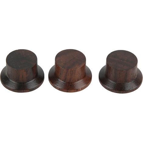 3 pièces Boutons de Guitare en Bois de Rose Sans Odeur, Points Blancs, Robuste pour Remplacement de Commande de Guitare (1/5)