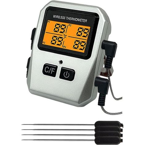 Küchenzubehör – Intelligentes Bluetooth-Fleischthermometer – 4 Sonden – Genauigkeit ± 0,5 °C – Reichweite bis zu 100 m – USDA-Voreinstellungen (1/5)