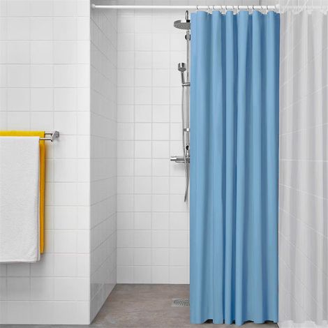 Waschbarer Anti-Schimmel Duschvorhang "Basic" 180x180 cm aus blauem PVC