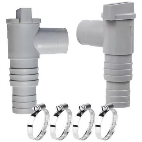 Lot of 2 pool shut-off valves, 32 mm hose connection, piston valve pool parts. (1/4)