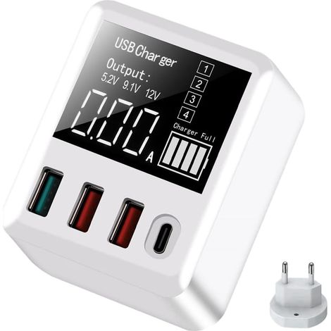 4 Ports de Charge USB Affichage D'Identification Intelligent Accessoires de Chargeur Intelligent (1/5)