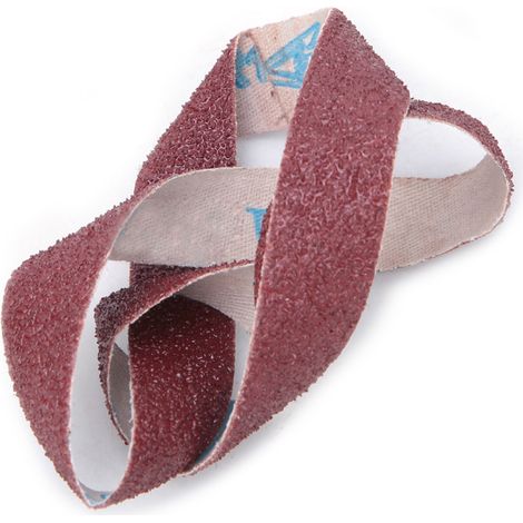 Lot de 10 bandes abrasives en alumine pour ponceuse et polissage, 452 x 15 mm, grain 600, pour quincaillerie de meubles (1/5)