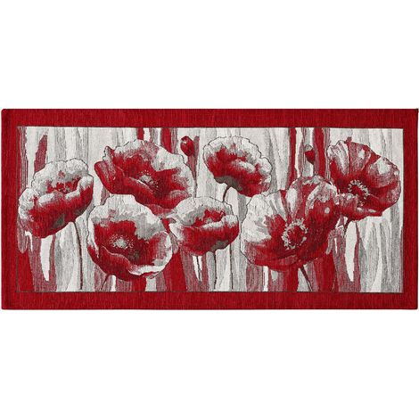 Tappeto cucina lavabile antiscivolo jacquard Amsterdam Red