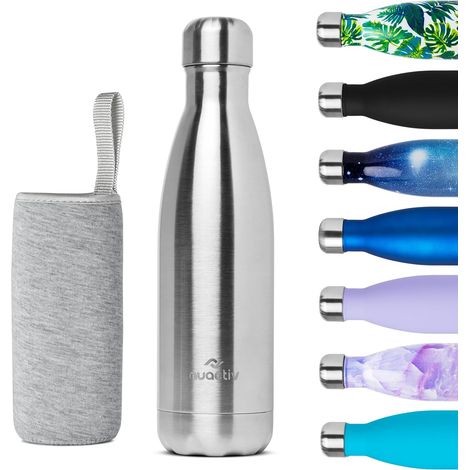 Plafonnier Cristal Gourde Isotherme 500Ml - Double Paroi - Acier Inoxydable - Imperméable - Garde Chaud 12H - Voyage Sport École (1/5)