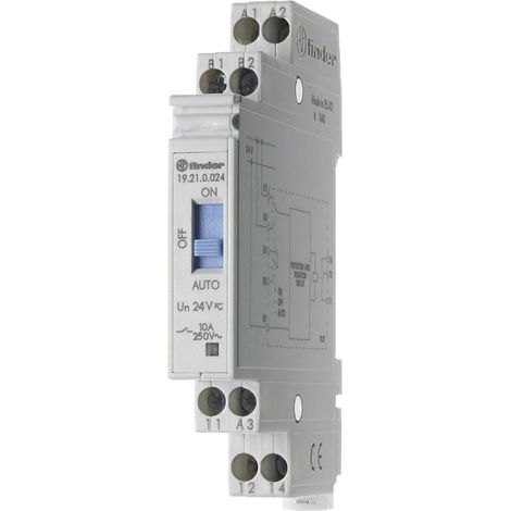 Finder 19.21.0.024.0000 Relè industriale Tensione nom.: 24 V/DC, 24 V/AC Corrente di commut. max.: 10 A 1 scambio 1 pz.
