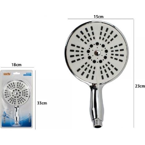 Trade Shop - Ducha De Ducha Redonda Grande 15 X 23cm Baño Moderno De Ducha De Alta Alta Calidad 59266 -