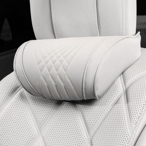 Auto Nackenkissen aus Memory-Schaum, Kopfstütze für bequemes Fahren, Beige (1/5)