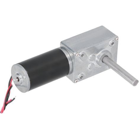 Moteur Électrique DC 24V avec Réducteur Sans Fin Auto-Bloquant, Mini Moteur à Engrenages 16 Tr/min, Boîte de Réduction pour Portail et Automatisme (1/5)