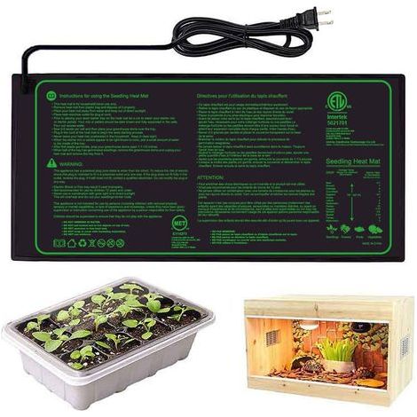 Tapis chauffant pour semis 50x25CM Tapis chauffant pour semis imperméable et durable adapté à la culture de l'eau intérieure en hiver, à la germination des semis (1/5)