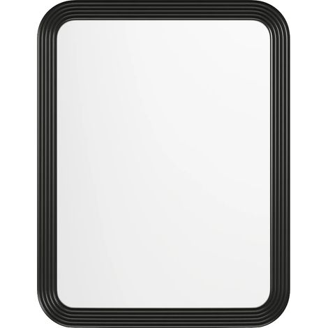 Specchio rettangolare L. 85 x H. 110 cm in Legno di paulownia Nero - JIMIA (1/4)