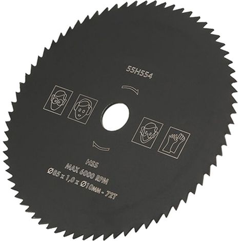 Jeffergarden Lame de scie circulaire en acier rapide 72 dents 85 mm x 10 mm, adaptée au bois et au métal (1/4)