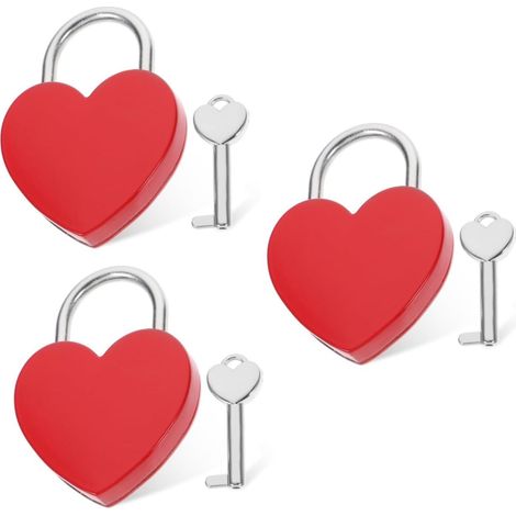 de 5 petits cadenas en forme de c ur tui de rangement mini (1/5)
