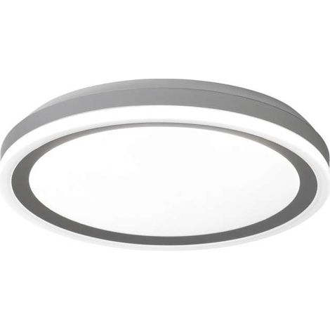 Plafón led modelo Kai acabado plata, 8cm(alto) 50cm(ancho) 50cm(fondo) . (1/2)