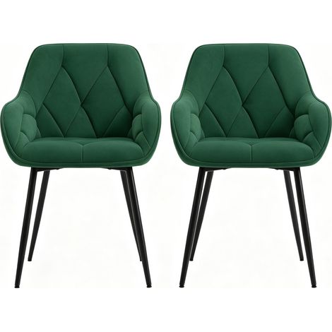 Elegantes sillas de comedor, moderno conjunto de sillas con respaldo ergonómico, cómodas sillas tapizadas (solo con 2 sillas de comedor). (1/5)