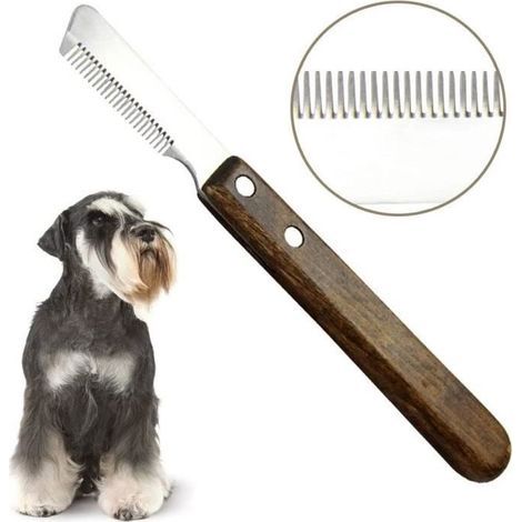 (Wie abgebildet) Professionelles Trimmermesser – Hunde- und Katzenbürste – Ergonomisch – Edelstahl – Leicht (1/4)