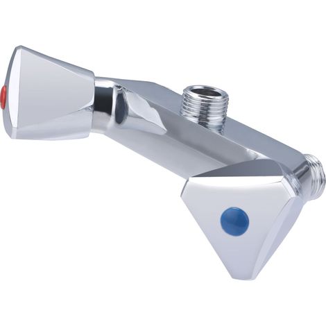 Noyon & Thiebault – Mélangeur de douche entraxe 100 mm – M15x21 filetage plomberie – Finition métal – Pour installations murales