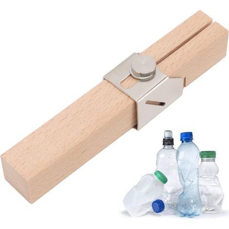 Machine à couper les cordes pour bouteilles, coupe-bouteilles en plastique de hêtre respectueux de l'environnement portable pour bouteilles en plastique PET pour le bricolage et les nécessités (1/5)