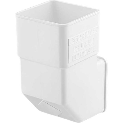 Pie Bajante Cuadrada Canalón EUME Blanca 70x70 PVC - Ferroplast Color: Blanco