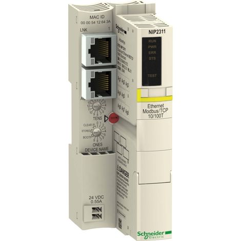 MODICON Standard-Netzwerkschnittstellenmodul 24 V DC, 10/100 Mbit/s, IP20, 0-60 °C