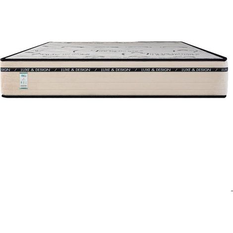 Matelas 90x190 cm, BestLuxe, 24cm, mousse mémoire de forme, indépendance du couchage, face été/hiver