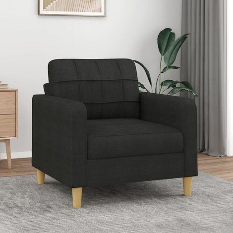 Fauteuil, Fauteuil de Relaxation, Fauteuil de salon Noir 60 cm Tissu WFE206898 DESIGN IN (1/5)