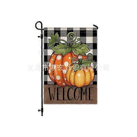 Herbstliche Erntedank-Gartenflagge, Festtagsdekoration, Leinenflagge, doppelseitig bedruckt (YMCQ1-27)